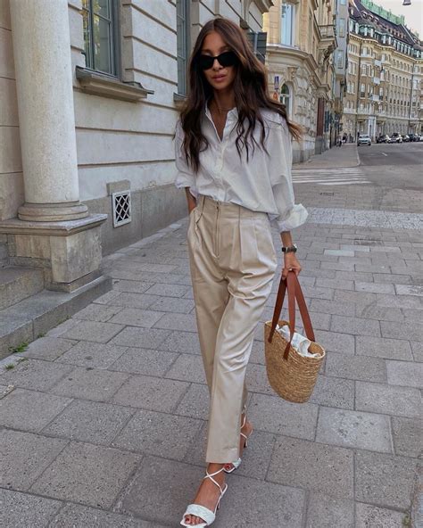 Autumn Winter Fashion White Shirt Casual Style Outfits Chic Outfits Spring Outfits Fashion