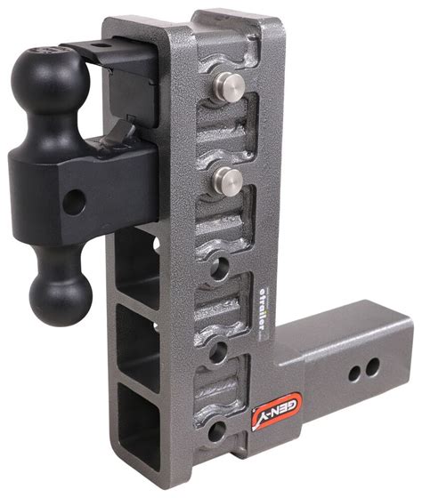 Gen Y Adjustable 2 Ball Mount W Stacked Receivers For 3 Hitch 12