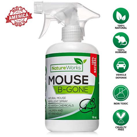 Mouse B Gone Natural Mouse Repellent Spray Peppermint Oil Non Toxic