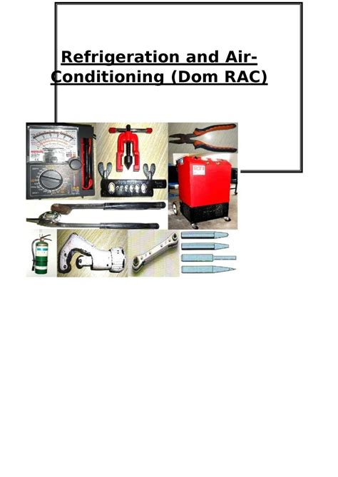 Rac Lesson 1 Rac Lesson 1 Refrigeration And Air Conditioning Dom