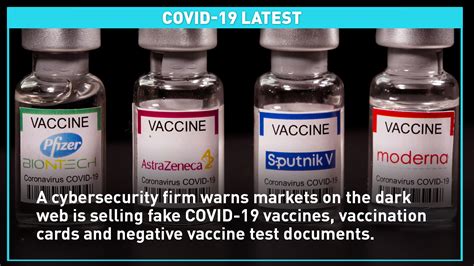 This is for the second phase of vaccination. Fake COVID-19 vaccine cards sold on dark web, poor ...