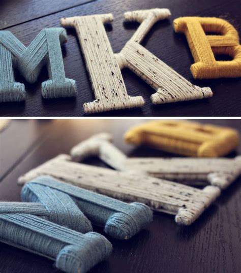 Yarn Covered Letters Yarn Wrapped Letters Letter A Crafts Yarn Diy