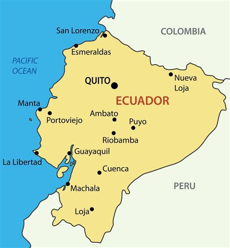Map Of Ecuador In South America World Map