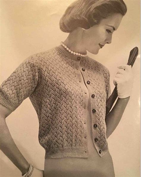 Ladies Vintage Knitting Pattern From 1957 By Belvederepatterns
