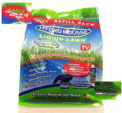 Hydro Mousse Liquid Lawn Extra Large Refill Kit 2 Lb Covers Up To 400