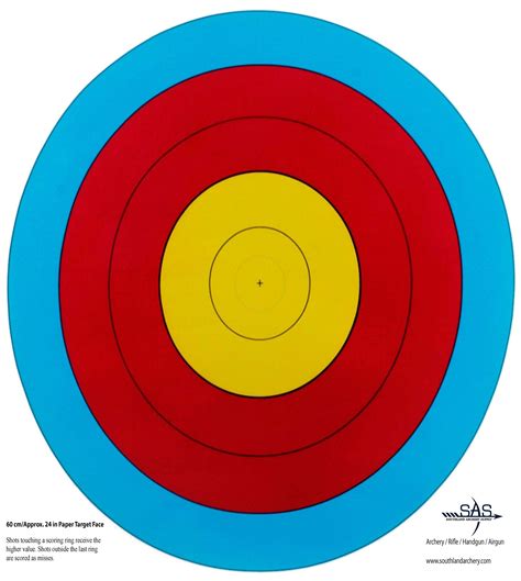 Buy Southland Archery Supply SAS 10-Ring Paper Target Face for Bow