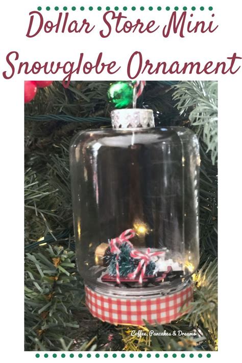 Diy Mini Snow Globe Ornaments Easy Christmas Diy Inexpensive