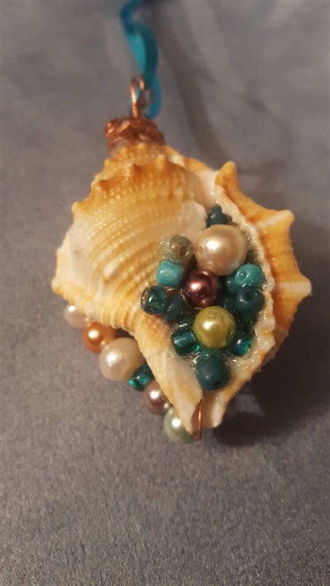 Sea Shell Christmas Ornament Natural Beauty Seashell Crafts Seashell Painting Shell Ornaments