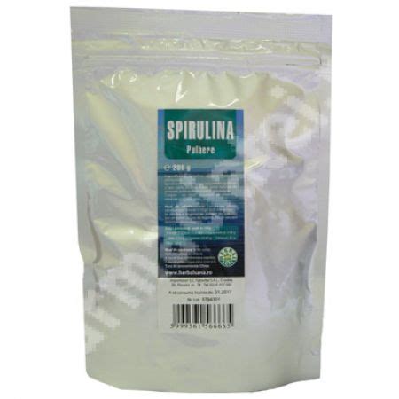 Spirulina Pulbere 200 G Herbavit Farmacia Tei Online
