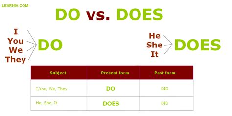 Difference Between Do And Does