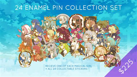 [kickstarter] magia record enamel pin collection is now live collection set bundle preview