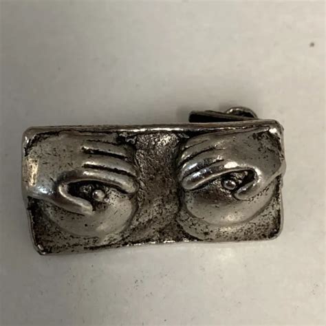 vintage hands on boobs breasts tits nipple groping tie clip clasp bar 1”x 5” 19 95 picclick