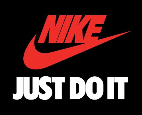 Nike Logo Red And Just Do It Symbol White With Name Clothes Design Icon
