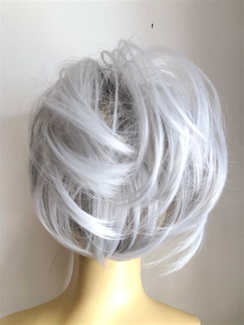 Grey Silver Hair Scrunchies In 2 Different Greys110 Etsy