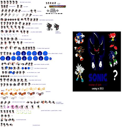 Evil Dark Sonic Sprite By Tacumathehedgehog On Deviantart