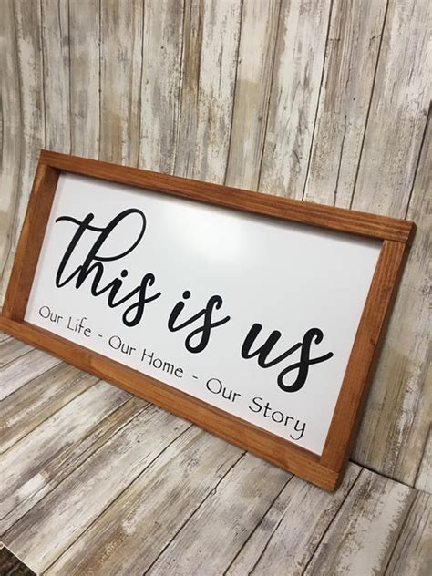 This Is Us Farmhouse Wood Signs Rustic Wood Signs