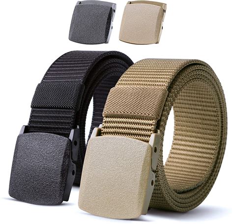 Nylon Military Tactical Men Belt 2 Pack Webbing Canvas Outdoor Web Belt