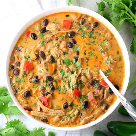 Simmer very slowly until chicken and corn are heated through, 8 to 10 minutes. Slow Cooker Creamy Southwest Chicken Soup | Taste And See ...