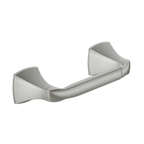 Moen delivers with this must have grab bar and toilet paper holder in one. MOEN Voss Pivoting Double Post Toilet Paper Holder in ...