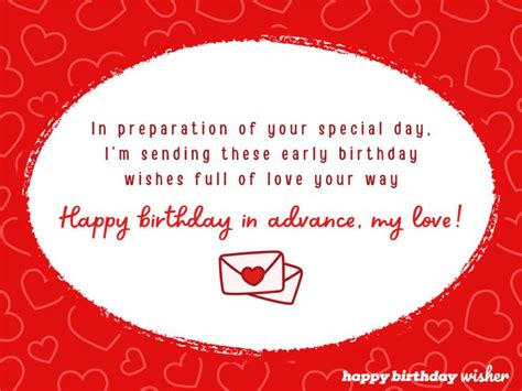 50 Romantic Advance Happy Birthday Wishes For Lover Happy Birthday