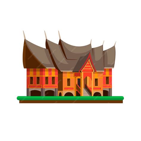 Premium Vector | Rumah Gadang is house for the Minangkabau people are