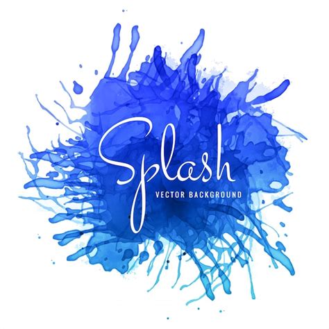 Premium Vector Abstract Hand Drawn Blue Watercolor Splash Background