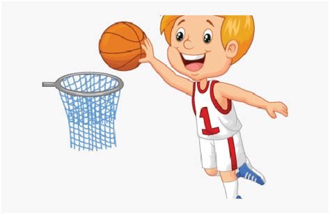 Kid Playing Basketball Clipart