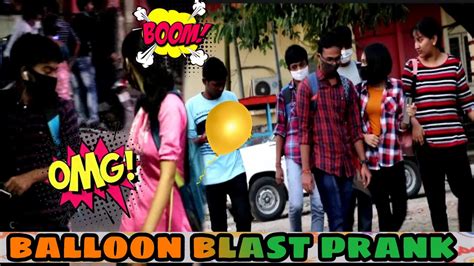 Balloon Blast Prank On Cute Girl🥰l Ballon Blast Prank In Public💣ll Best Funny Prank L The Bong