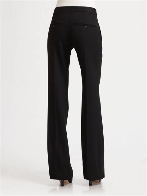 Lyst Theory Yadie Pleated Flare Dress Pants In Black