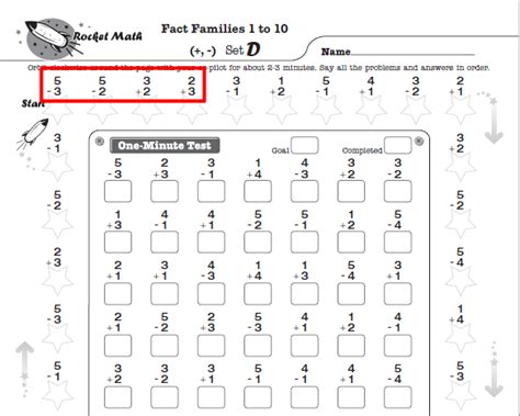 10 Free Printable Rocket Math Worksheets Printable Ma