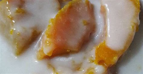 Separuh biji buah labu ( dipotong dadu ). Resep Labu Kuning Saus Santan oleh Maghfira Agustin - Cookpad