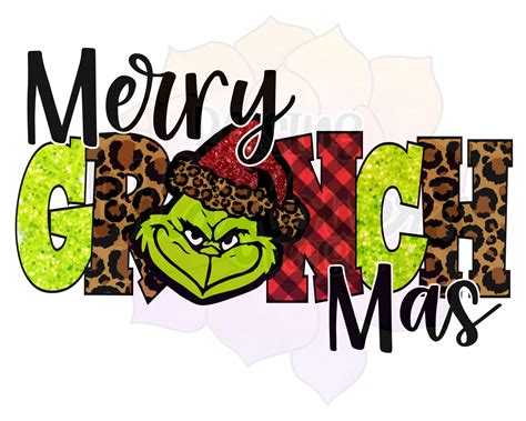 Merry Grinchmas Christmas Png Etsy
