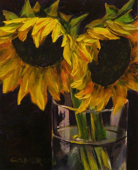 Daily Paintworks Original Fine Art Brian Cameron Sunflower