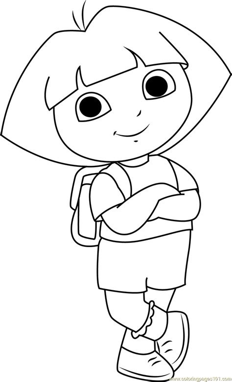 Cartoon Dora Coloring Pages