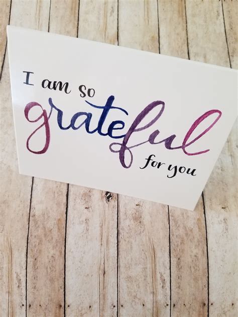 I Am So Grateful For You Greeting Card Blank Inside Etsy