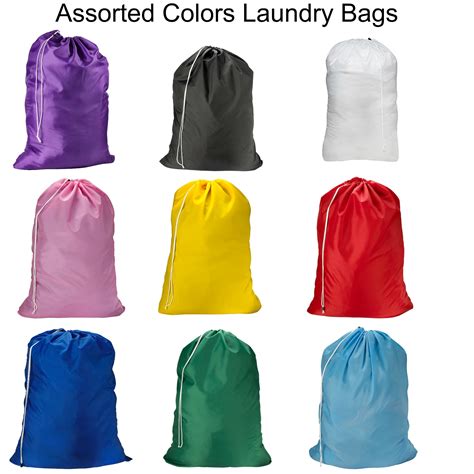 Magg Shop Heavy Duty Nylon Laundry Bag With Drawstring Assorted 3