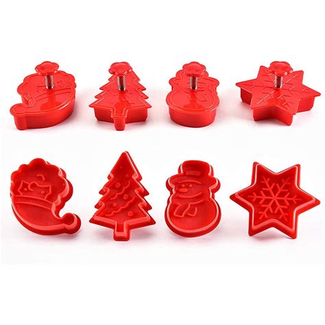 Tureclos 4 Pack Christmas Cookie Cutter Set Holiday Cookie Molds For 3d