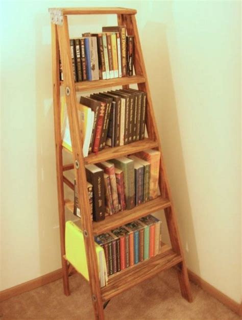 An Amazing Bookshelf From An Old Ladder Your Projectsobn