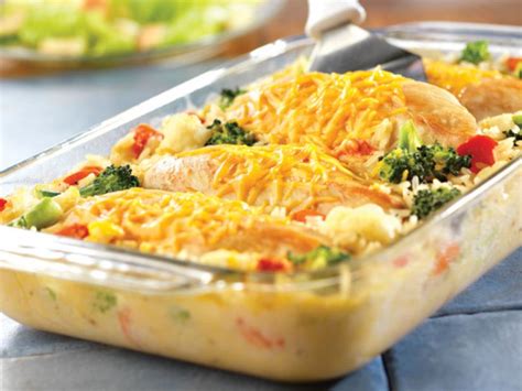 I think in the future i would try this recipe with shredded potatoes rather than rice, just for the texture. Cheesy Chicken and Rice Casserole Recipe | Food Network