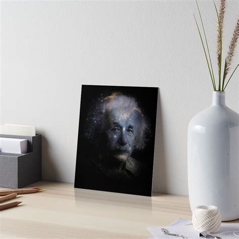 Albert Einstein Genius Space Cosmos Galaxy Universe Art Board Print