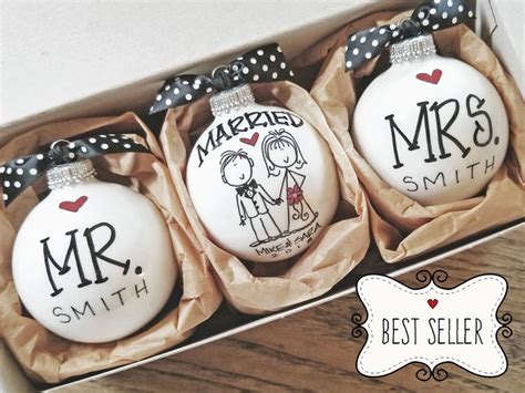 Wedding T T For Couple Married Ornament Mrandmrs Etsy