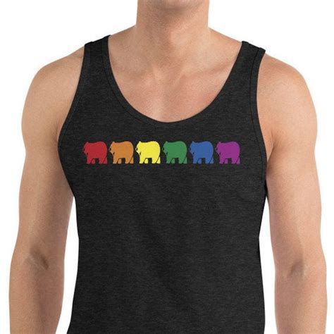 Rainbow Beremy Tank Top LGBT Rainbow Bears Rainbow Pride Etsy España