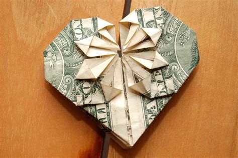 How To Make A Heart Out Of A 20 Dollar Bill Origami