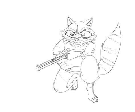 Rocket guardians of the galaxy coloring pages. Rocket Raccoon Skill | Lowland Seed