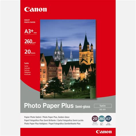 Buy Canon Sg 201 Semi Gloss Photo Paper Plus A3 Plus 20 Sheets In