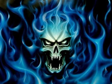 🔥 Download Blue Fire Skull Live Wallpaper By Austinm78 Fire Skull