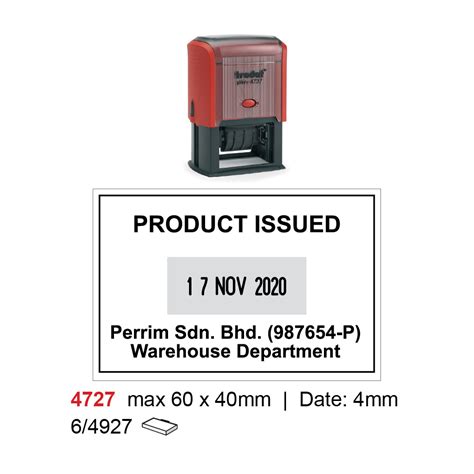 Sel Inking Date Stamp 4727 60x40mm