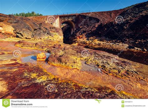 Rio Tinto River In Spain Stock Photo Image Of Landscape