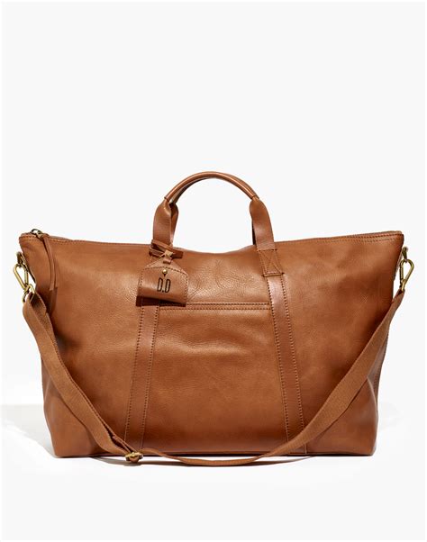 Womens Essential Overnight Bag In Leather Leather Overnight Bag