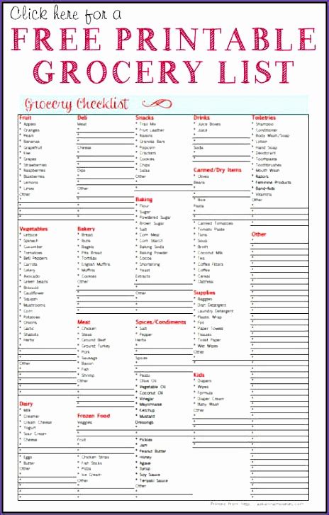 excel shopping list template exceltemplates